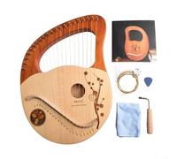 Superbe lyre 21 cordes en acajou avec clé d'accordage et cordes de rechange pour un son dynamique