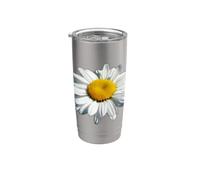 Superbe marguerite Shasta de couleur blanche Gobelet isotherme en acier inoxydable double paroi