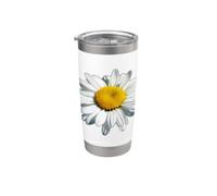Superbe marguerite Shasta de couleur blanche Gobelet isotherme en acier inoxydable double paroi