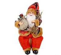 Superbe nain décoratif en peluche fabriqué comme un Père Noël sympathique pour célébrer la joie de la saison (A)