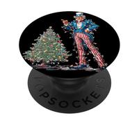 Superbe Noël avec Sam et Sapin de Noël Festif PopSockets PopGrip Adhésif