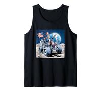 Superbe Oncle Sam sur la Lune avec véhicule Cool Débardeur