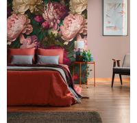 Superbe Papier Peint Floral Avec Des Fleurs De Pivoine Opulentes Et Une Grande