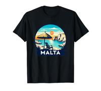 Superbe Paysage île de Malte avec Chaise de Plage T-Shirt