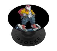 Superbe Père Noël Futur avec Roue électrique et Look Cool PopSockets PopGrip Adhésif