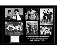 Superbe photo signée/autographiée de Laurel & Hardy Hommage