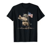 Superbe Porc Sauvage au Look Militaire T-Shirt