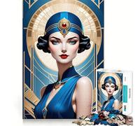 Superbe Puzzle Art Déco de 1000 pièces, Portrait, pour Adultes et Adolescents, Jeu de réflexion apaisant, Cadeau de Noël idéal 38x52cm