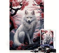 Superbe Puzzle de 1000 pièces Renard Blanc pour Adolescents Jeu Intelligent pour Partager Un Moment de complicité Assemblage d'une Image Pièce d'art 38x52cm