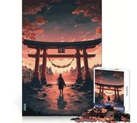 Superbe Puzzle de 1000 pièces représentant Une Porte Torii Japonaise, idéal pour Les Adolescents Stimule la Concentration, favorise Un Moment de détente et Offre Un Cadeau Parfait (50x75cm)