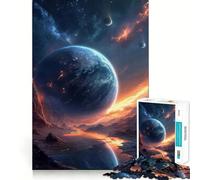 Superbe Puzzle de 1000 pièces sur Le thème de l'espace pour Adolescents Jeu de réflexion et de détente Découpe Nette Liste de souhaits du Père Noël 38x26cm