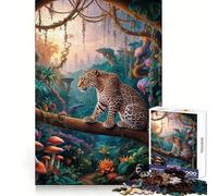 Superbe Puzzle de 1000 pièces sur Le thème du Safari léopard, idéal pour Adultes et Adolescents Parfait pour se concentrer, se détendre et Passer Un Joyeux Noël (50x75cm)