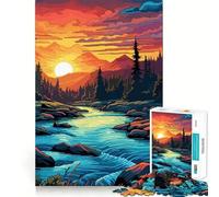 Superbe Puzzle de Montagne de 1000 pièces pour Adolescents, Jeu de logique et de Divertissement, Bords Fins, Cadeau spécial 38x26cm