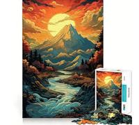Superbe Puzzle de Montagne de 1000 pièces pour Adolescents, Jeu de réflexion et de Loisirs, Design Amusant, Assemblage, Cadeau élégant 38x52cm