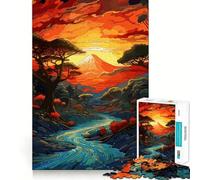 Superbe Puzzle de Montagne de 1000 pièces pour Adultes et Adolescents, Jeu cognitif, Loisir Amusant, Motif à Assembler, Cadeau Festif 38x26cm