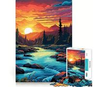 Superbe Puzzle de Montagne de 1000 pièces pour Adultes, Jeu de réflexion et de Partage, découpe de précision, Objet d'art à Exposer 38x52cm