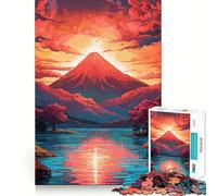 Superbe Puzzle de Montagne pour Adolescents, 1000 pièces, Jeu de logique Fine, Passe-Temps Calme, pièces de Collection aux Bords Nets 38x26cm