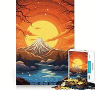 Superbe Puzzle de Montagne pour Adolescents, 1000 pièces, Jeu de logique Transparent, Divertissement paisible, découpe Parfaite, Surprise chaleureuse 50x75cm