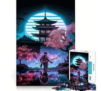 Superbe Puzzle de samouraïs Japonais de 1000 pièces,Un Jeu de réflexion de qualité supérieure découpé au Laser pour Un Moment de Calme et d'exercice Mental à la Maison (38x52cm)