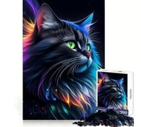 Superbe Puzzle Fantastique de Chat Noir pour Adolescents, 1000 pièces, Jeu de réflexion, Design Simple et Amusant, Cadeau mémorable 50x75cm