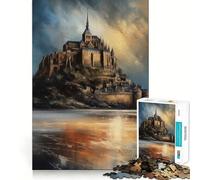 Superbe Puzzle Mont Saint Michel pour Adolescents, 1000 pièces, renforce la mémoire, Simple et Amusant, qualité supérieure, Cadeau mémorable 38x26cm