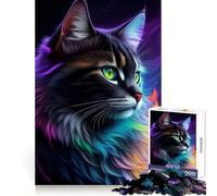 Superbe puzzle pour adultes représentant un chat noir fantastique 1000 pièces un jeu de logique et de réflexion pour un plaisir de lecture et de contemplation Pièce de collection aux découpes précises