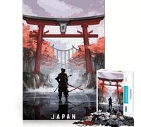 Superbe Puzzle Torii Gate Japan pour Adultes,1000 pièces,Jeu Stimulant l'esprit,pièces précises et sans Couture,activité relaxante à Faire en Groupe à l'intérieur (38x52cm)