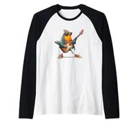 Superbe Rouge-Gorge avec Guitare électrique pour garçons et Filles Manche Raglan