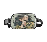 Superbe sac banane mignon pour homme et femme, petit sac banane de voyage avec sangle réglable pour l'entraînement, la course à pied, la randonnée, Poisson de combat esthétique, 1 size
