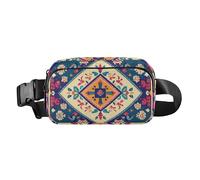 Superbe sac banane tendance à motif bohème aux couleurs de l'arc-en-ciel pour homme et femme, petit sac de poitrine à bandoulière avec sangle réglable pour voyage, shopping, course à pied, Superbe