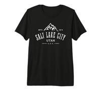 Superbe Souvenir de Design montagnard de Salt Lake City, Utah T-Shirt Haut de Gamme
