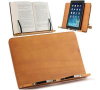 Superbe support de livre en bois, utilisable comme porte-livre, lutrin, chevalet, pupitre ou support de tablette, IPad. Design