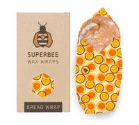 SuperBee Beeswax Wraps de Cire d'Abeille - Emballage de Cire Grande XXL pour Pain | Passion Som | Emballage Alimentaire Réutilisable, Écologique et Sans Résidu