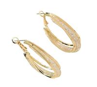 Superbes boucles d'oreilles créoles contemporaines en maille - Accessoire d'oreille pour les créateurs de tendance - Confortable