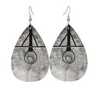 Superbes boucles d'oreilles en cuir pour femme en forme de goutte d'eau percées en cuir pour anniversaire, Noël, bijoux cadeaux pour femmes