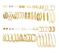 Superbes boucles d'oreilles torsadées en métal léger et confortable avec design élégant (34)