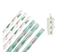 Superbes pailles pour Stanley Cup 30/40 oz, 3 pailles transparentes + 3 pailles blanches en forme de sapin rose vert + 1 brosse de nettoyage, réutilisables, sans BPA, passent au lave-vaisselle