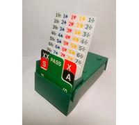 SuperBridgeBox , Sets of 4 with 100% Plastic biddingcards (Green)