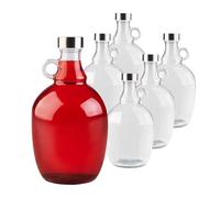 SUPERBUTELKI.PL 6 pièces de bouteilles en verre 1,5L pour liqueurs, vin, schnapps et jus - robustes et polyvalentes