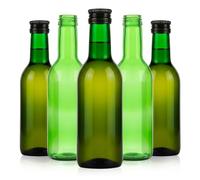 SUPERBUTELKI.PL Bouteille en verre Monopole 250 ml Vert - Bouteille pour cidre, jus, liqueurs et faits maison (5 x 250 ml)