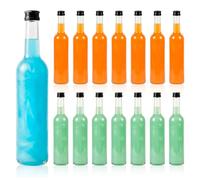 SUPERBUTELKI.PL Futura Lot de 50 bouteilles vides en verre avec bouchon à vis - Pour vin, liqueurs, sirops, spiritueux et huiles (50 x 350 ml)
