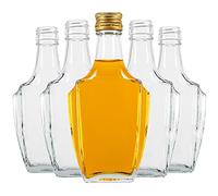 Superbutelki.PL Lot de 10 bouteilles en verre 250 ml - Bouteilles à vin vides - Bouteille en verre Bonaparte - Bouteilles à remplir - Bouteille en verre avec bouchon