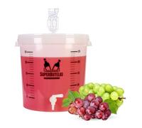 SUPERBUTELKI.PL Seau à Infusion avec Robinet de 30 l - Bidon de Fermentation - Le Seau a Une échelle et Un Robinet d'écoulement - Parfait pour la Fermentation - Facile et Confortable à Utiliser