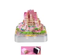 Supercap - Calendrier 3D 2026 de bureau, bloc-notes créatif, sculpture sur papier, décoration de bureau artistique, sculpture de calendrier avec lumières LED (castle, with lights)