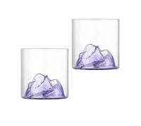 Supercap - Lot de 2 verres à whisky de montagne, verres à l'ancienne pour cocktail, verre de 300 ml, de bar pour Scotch Rocks (200mL, 2pcs)
