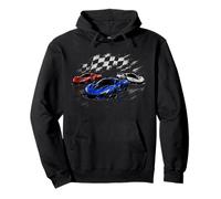 Supercars Racing Speed Design Drapeau à Carreaux Style Racing Sweat à Capuche