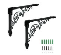 SUPERDANT 2 Pièces Equerre Etagere Murale Lune 21x17.2cm Support Équerre Étagère Lune et Nuages Lourds Support Étagère Décoratif Support pour Étagère Bibliothèque Cheminée Bureau Maison Jardin Cadeau