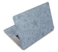 SUPERDANT 3 Pièces Autocollant Ordinateur Portable 38×27cm Amovible Reutilisable Materiau PVC Design Fleur Cuir Imprime Impermeable pour Ecole College Travail Bureau Utilisation Personnelle