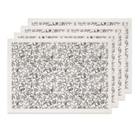 SUPERDANT 4 Feuilles de Papier de Transfert Sous Glaçure Surdimensionnées à Motifs Feuilles de Citronnier Noir pour Tasses Assiettes Vases Céramique Studio Feuille de Motif Argile Utilisation 52x37cm