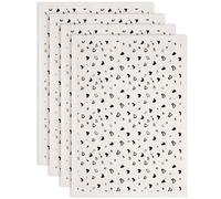 SUPERDANT 4 Feuilles Décalcomanies Cœur Noir pour Céramique Dessin Linéaire Autocollants de Transfert Sous Couche Décalcomanies pour Émail et Émaillage